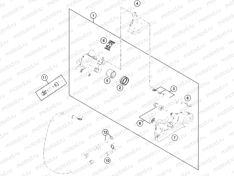 REAR BRAKE CALIPER|Frame|13