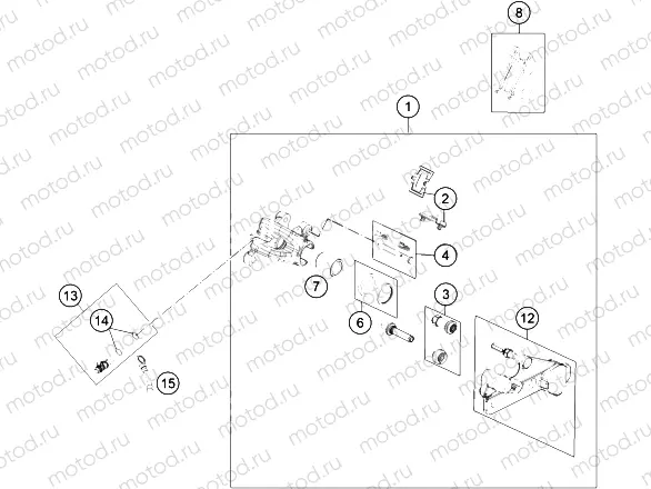 REAR BRAKE CALIPER|Frame|13