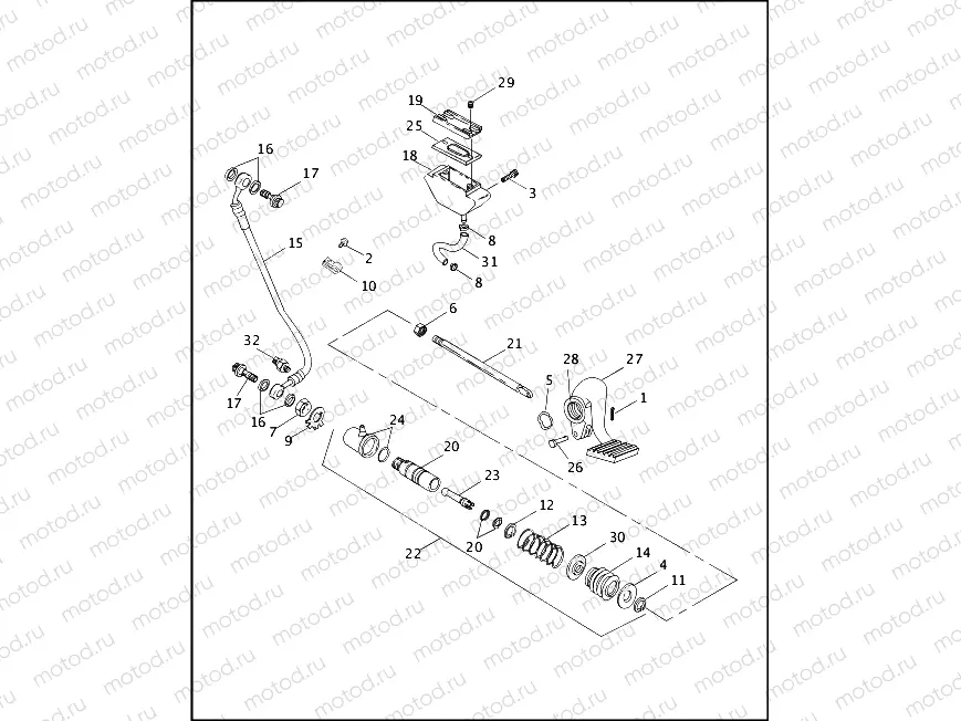REAR BRAKE CONTROL (1 OF 2)