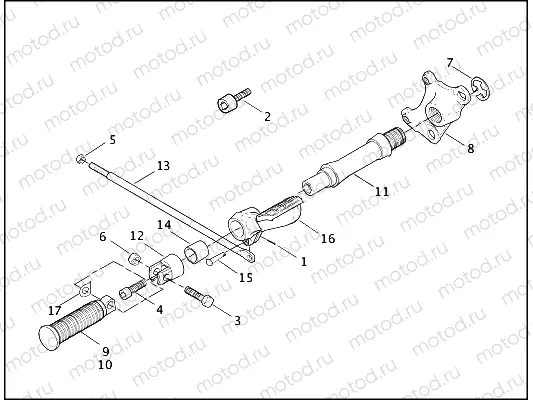REAR BRAKE CONTROL - 883/1200 CUSTOM