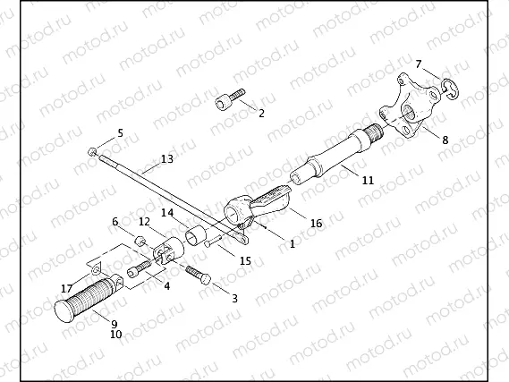 REAR BRAKE CONTROL - 883/1200 CUSTOM