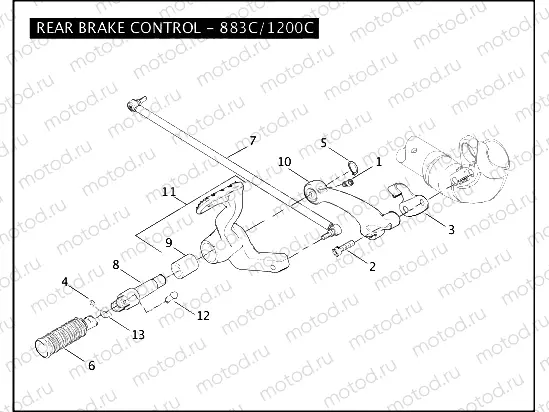 REAR BRAKE CONTROL - 883C/1200C