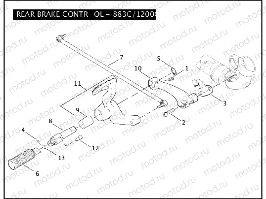 REAR BRAKE CONTROL - 883C/1200C