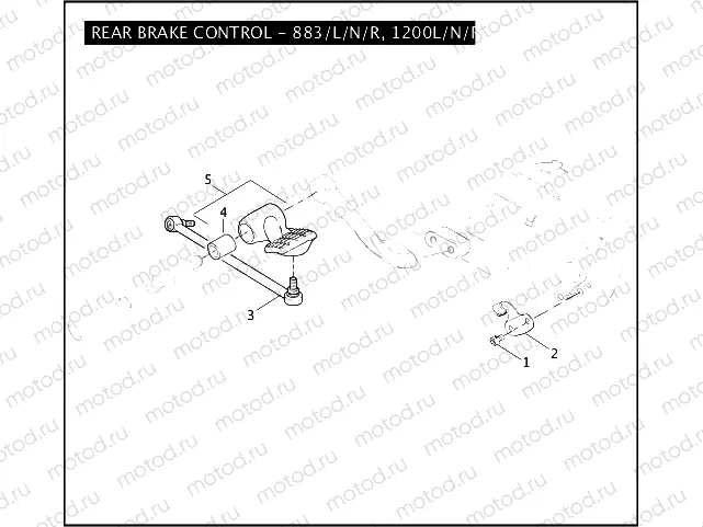 REAR BRAKE CONTROL - 883/L/N/R, 1200L/N/R