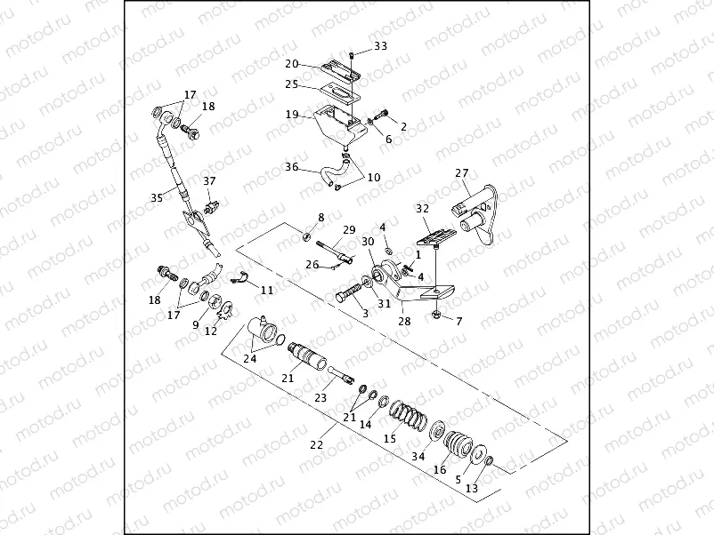 REAR BRAKE CONTROL - FXST MODELS