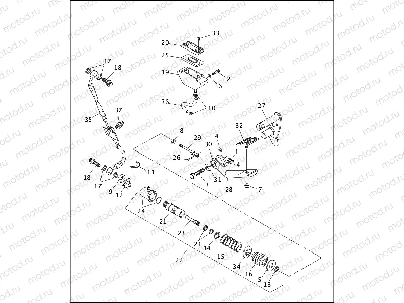 REAR BRAKE CONTROL - FXST MODELS