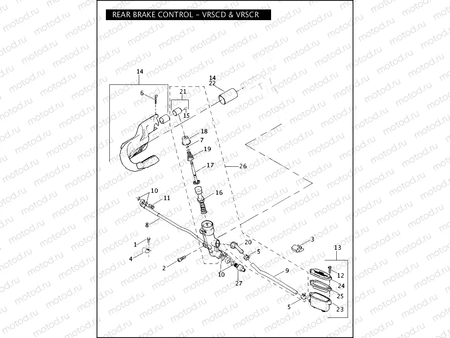 REAR BRAKE CONTROL - VRSCD & VRSCR