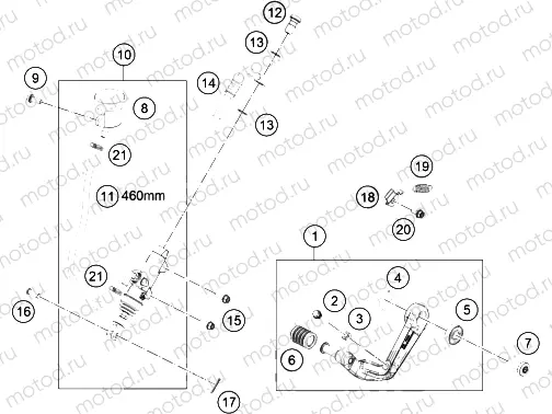 REAR BRAKE CONTROL|Frame|13