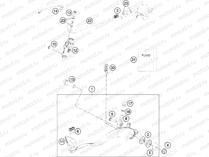 REAR BRAKE CONTROL|Frame|13