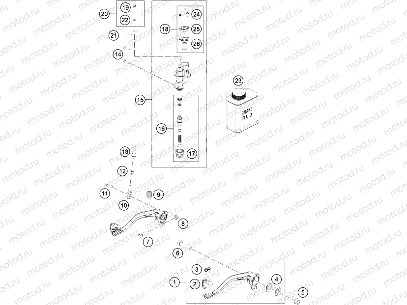 REAR BRAKE CONTROL|Frame|13