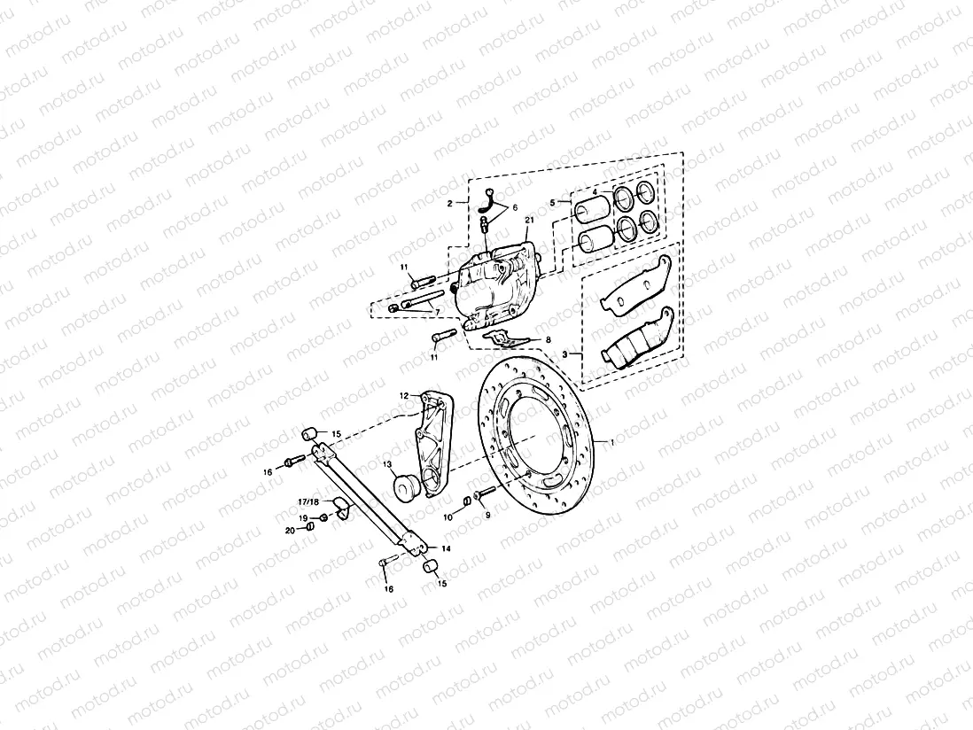 Rear Brake Disc & Caliper