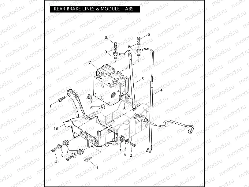 REAR BRAKE LINES & MODULE - ABS