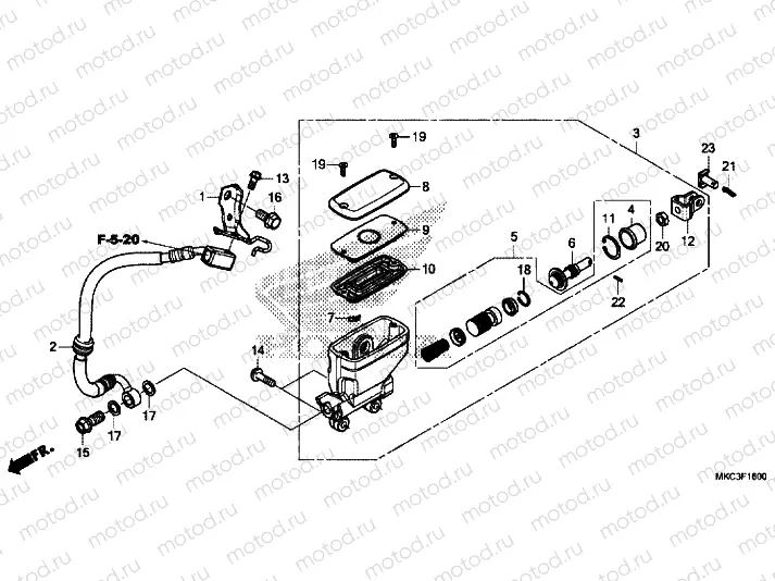 REAR BRAKE MASTER CYLINDER