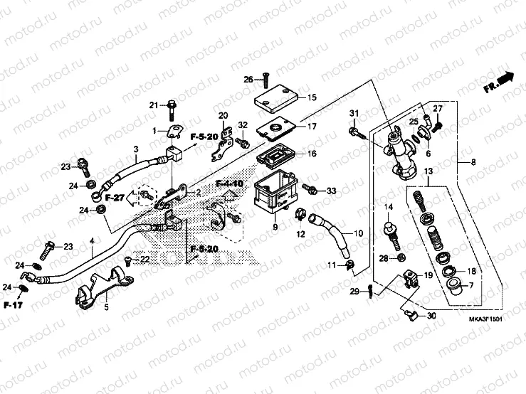 REAR BRAKE MASTER CYLINDER