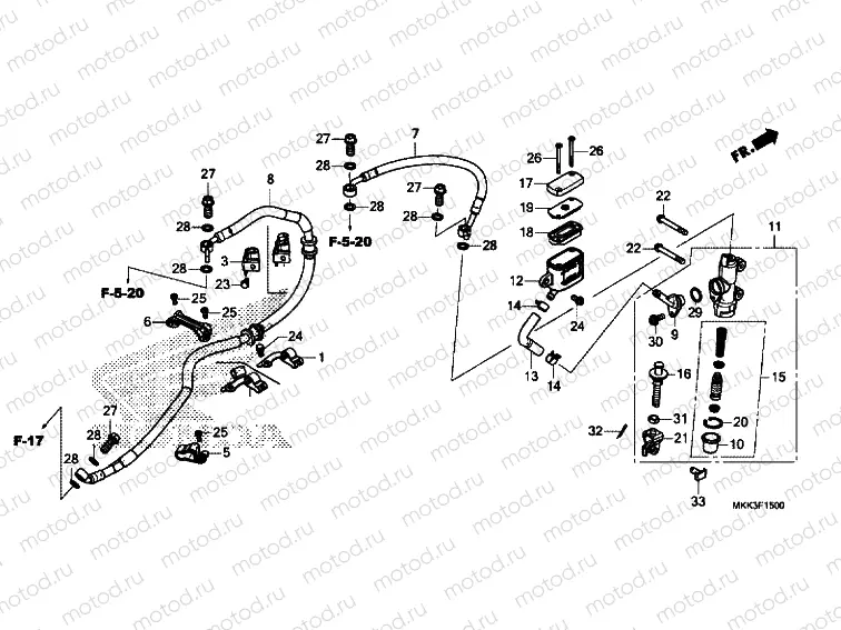 REAR BRAKE MASTER CYLINDER