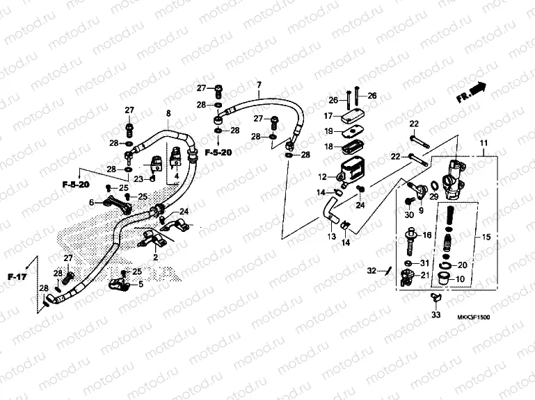 REAR BRAKE MASTER CYLINDER