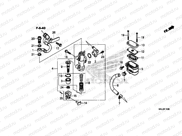 REAR BRAKE MASTER CYLINDER