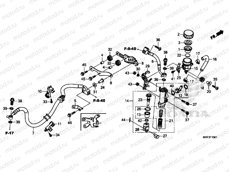 REAR BRAKE MASTER CYLINDER