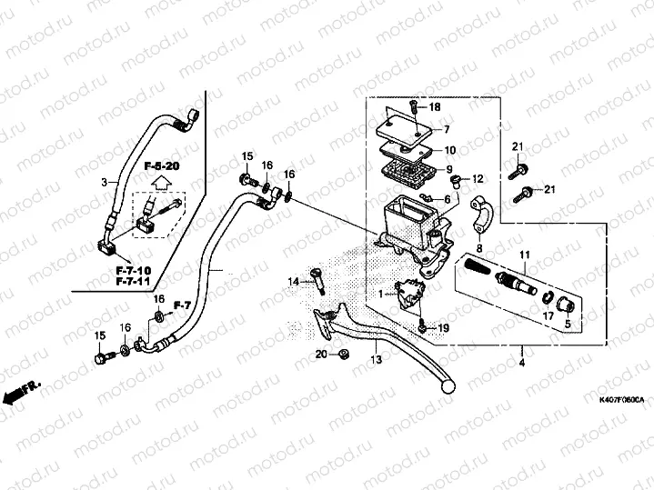 REAR BRAKE MASTER CYLINDER