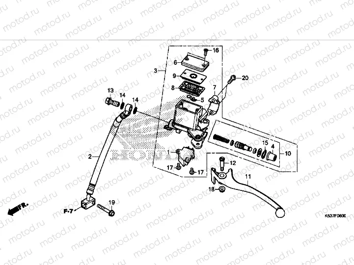 REAR BRAKE MASTER CYLINDER