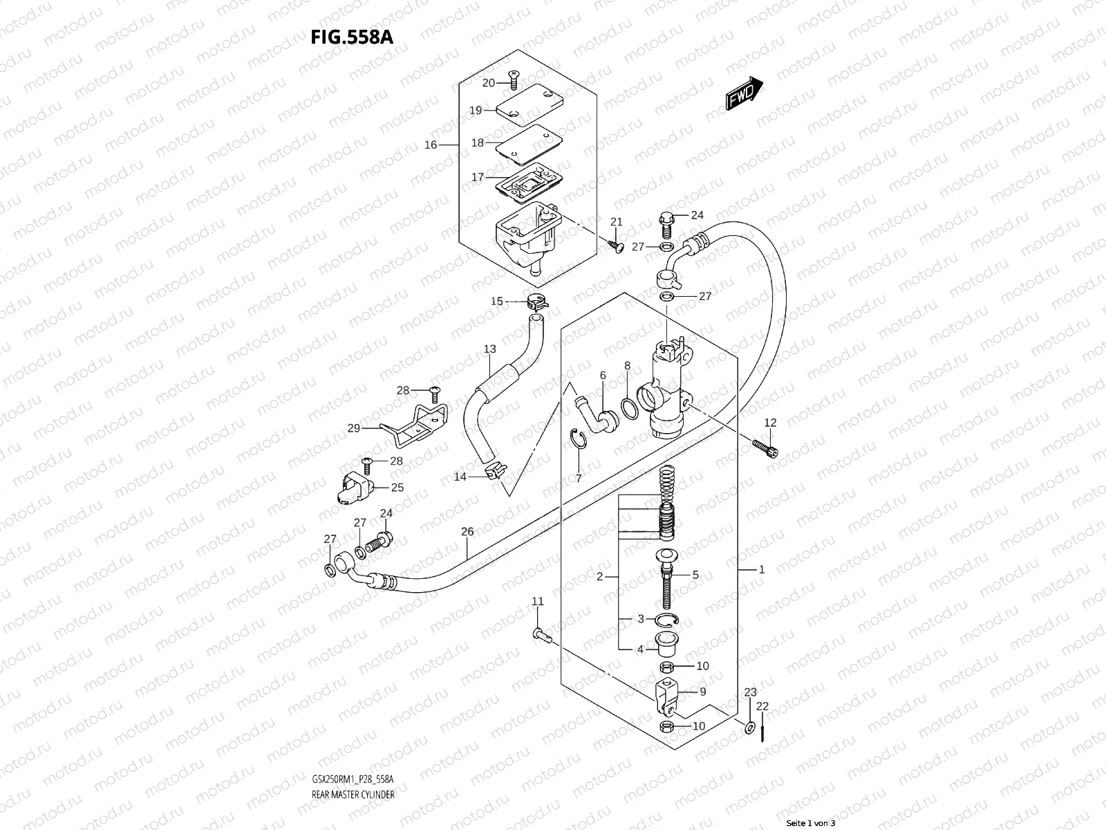 REAR BRAKE MASTER CYLINDER