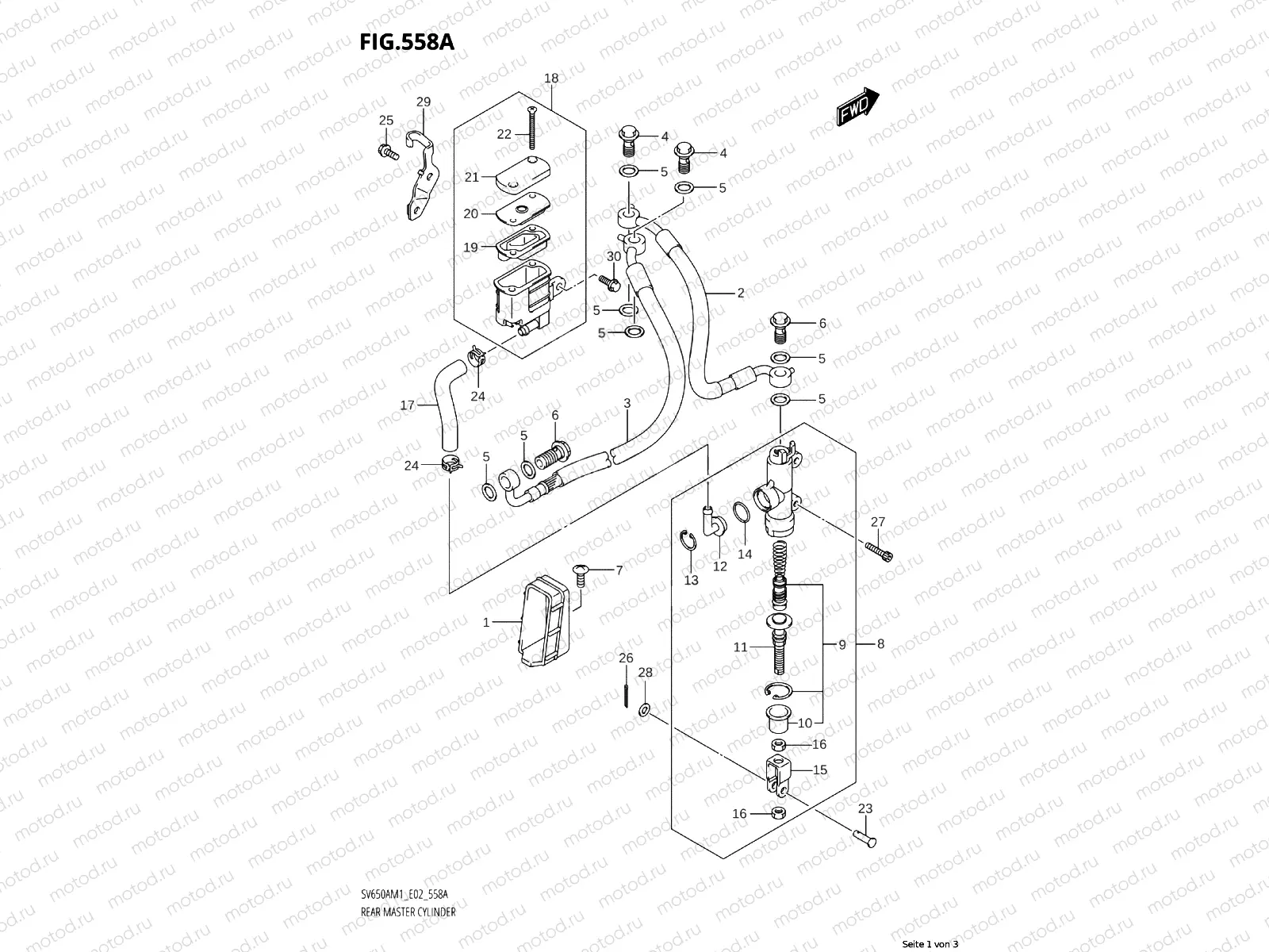 REAR BRAKE MASTER CYLINDER
