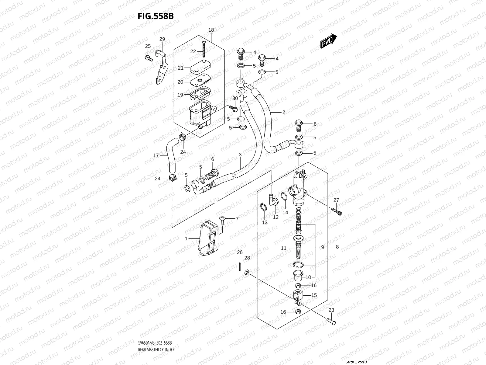REAR BRAKE MASTER CYLINDER