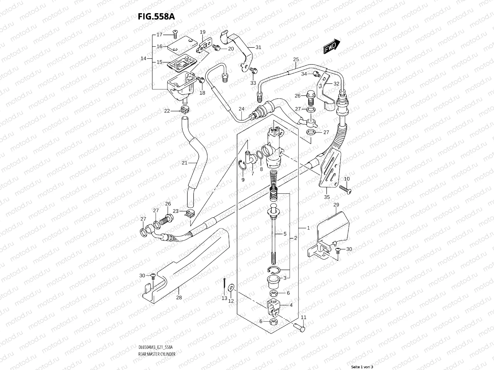 REAR BRAKE MASTER CYLINDER
