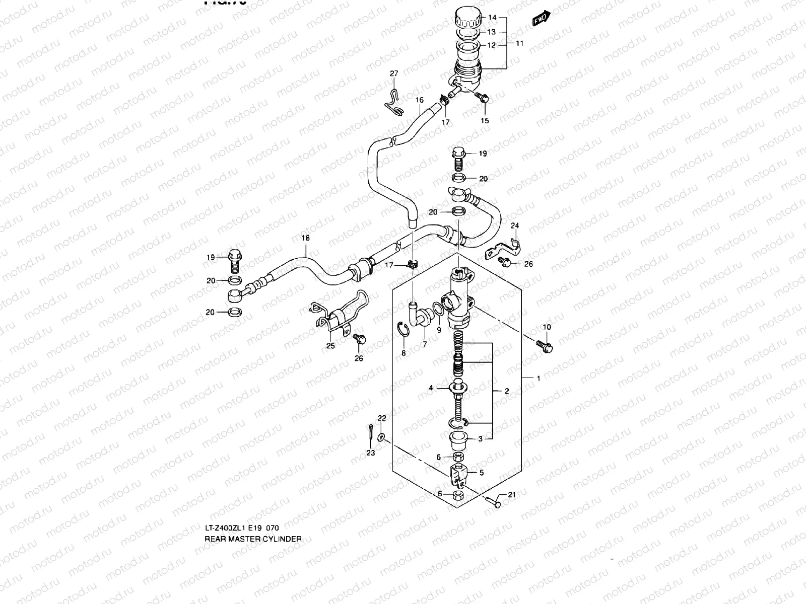 REAR BRAKE MASTER CYLINDER
