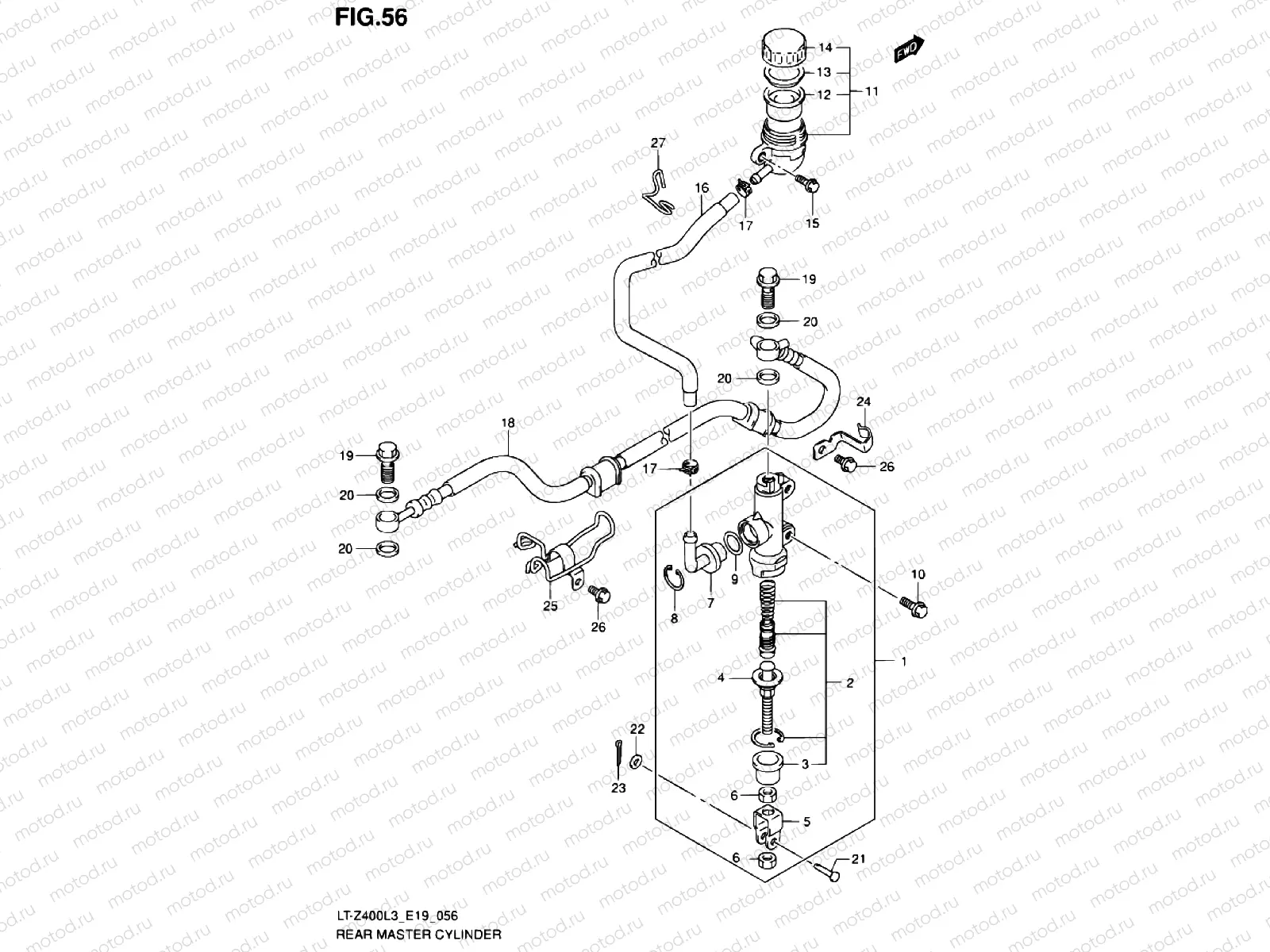 REAR BRAKE MASTER CYLINDER