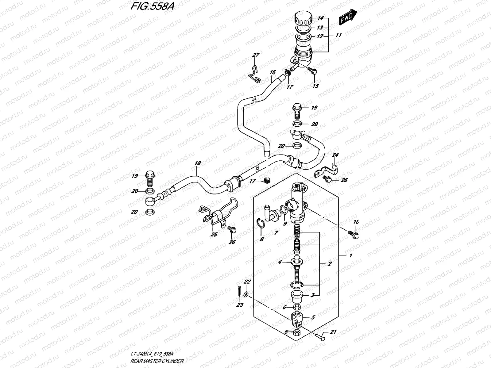 REAR BRAKE MASTER CYLINDER