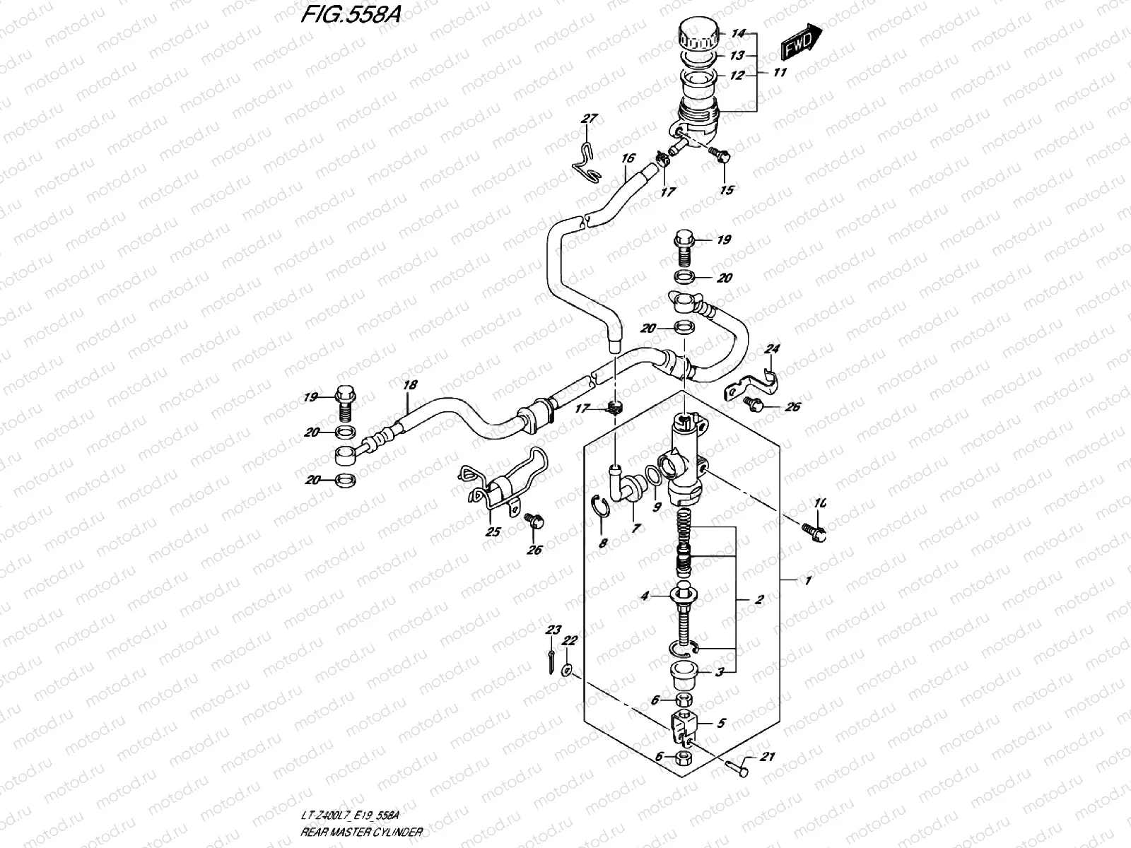 REAR BRAKE MASTER CYLINDER
