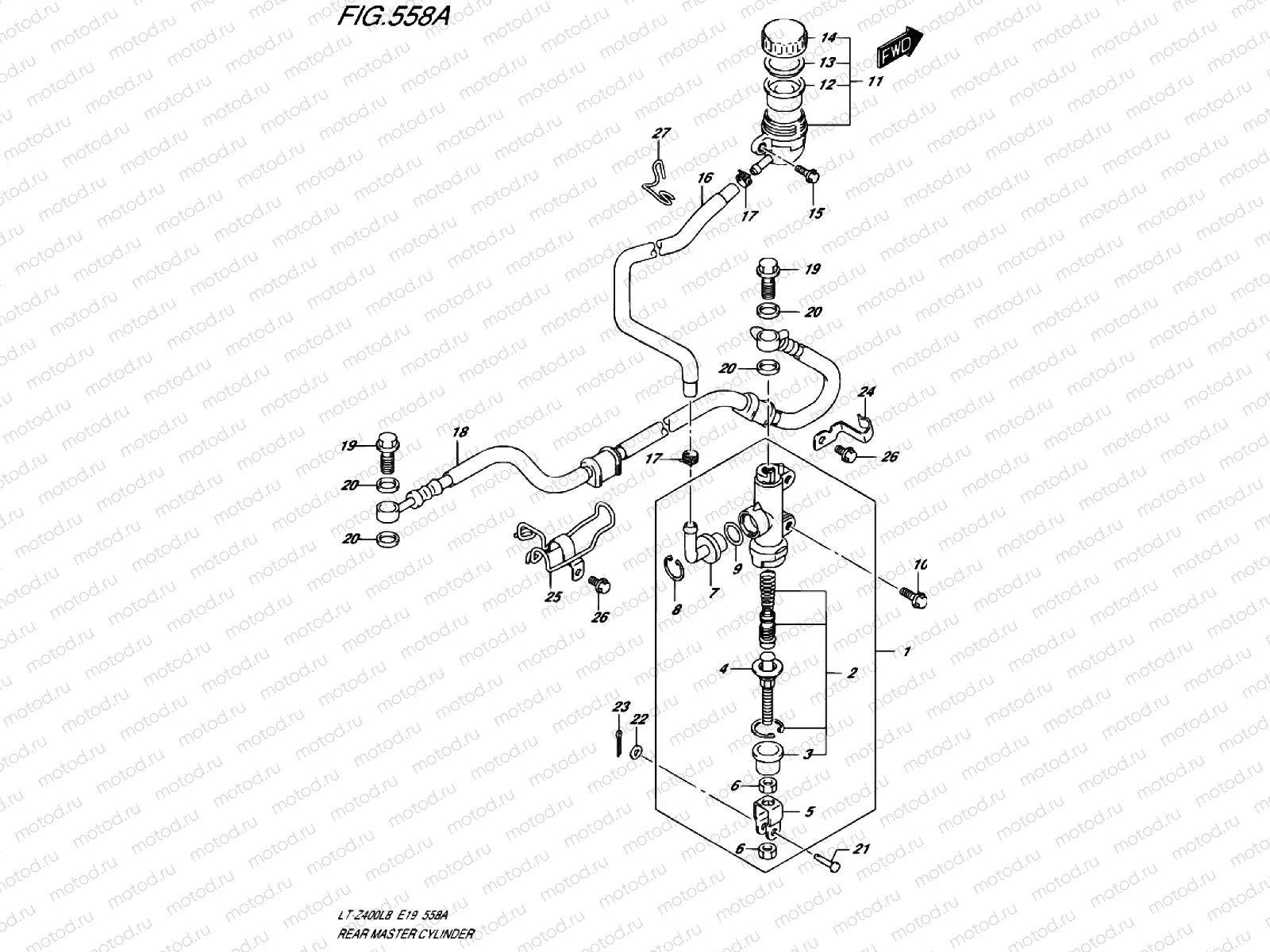 REAR BRAKE MASTER CYLINDER