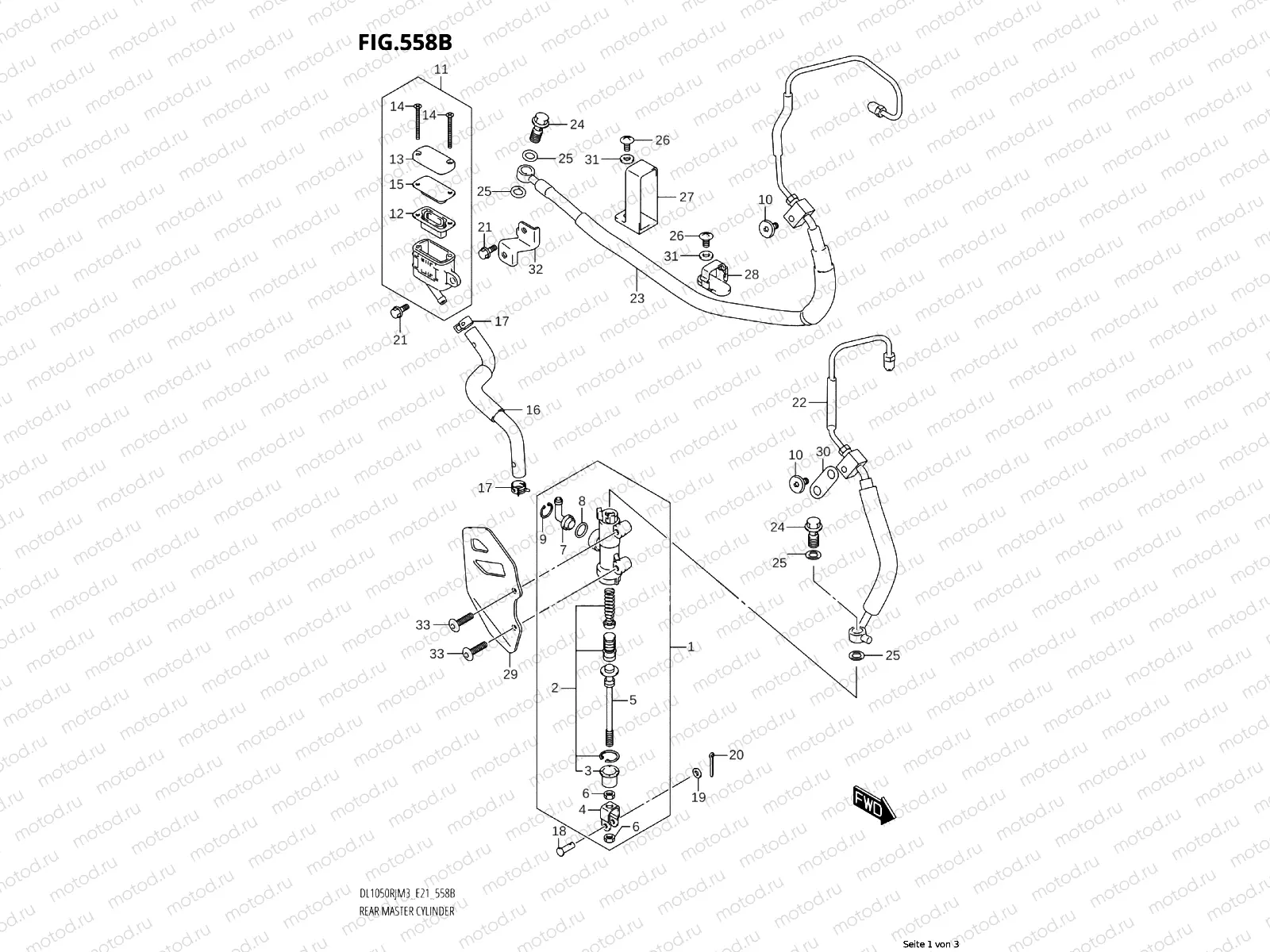 REAR BRAKE MASTER CYLINDER