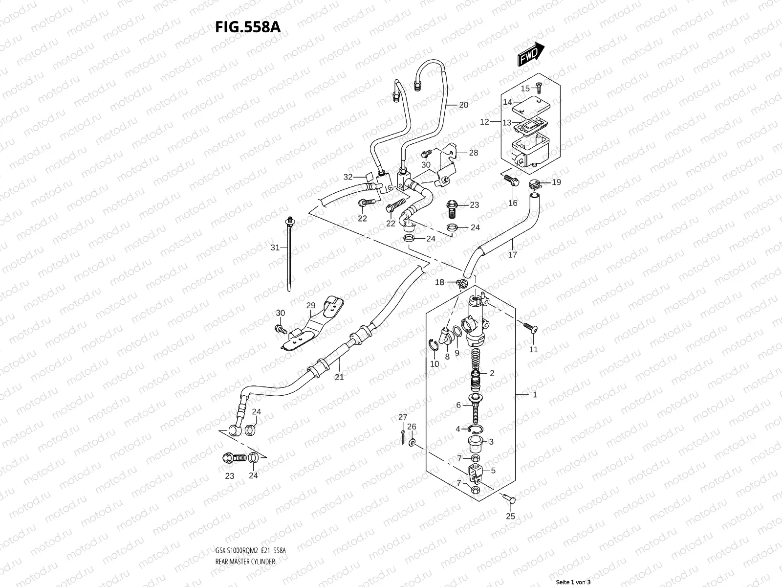 REAR BRAKE MASTER CYLINDER