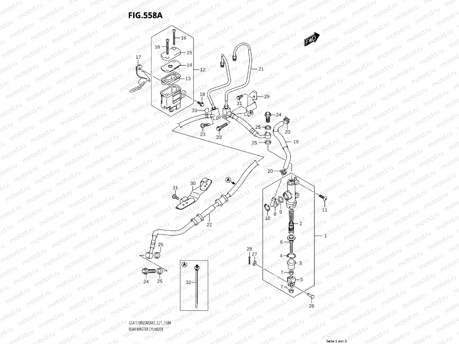 REAR BRAKE MASTER CYLINDER
