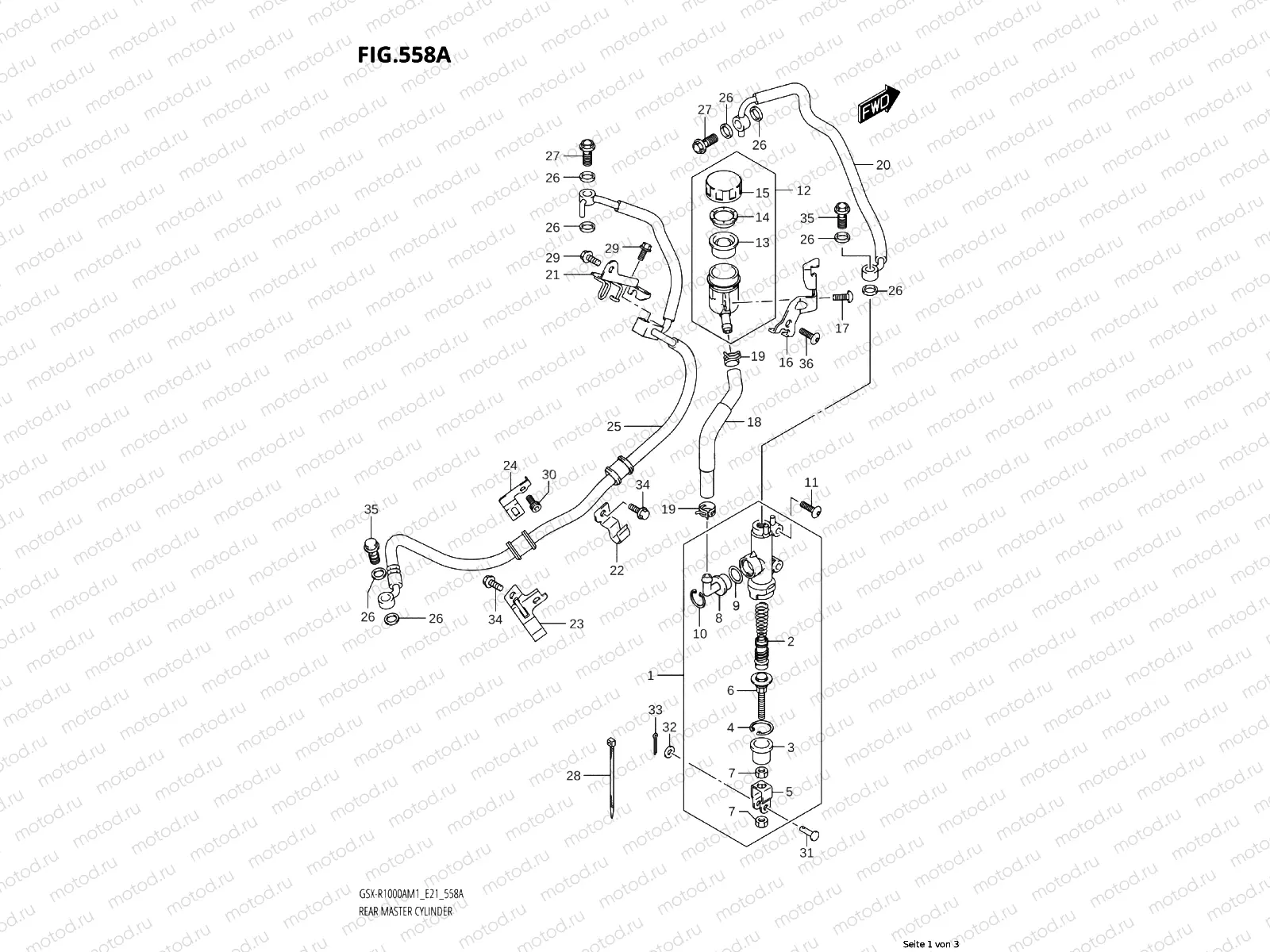 REAR BRAKE MASTER CYLINDER