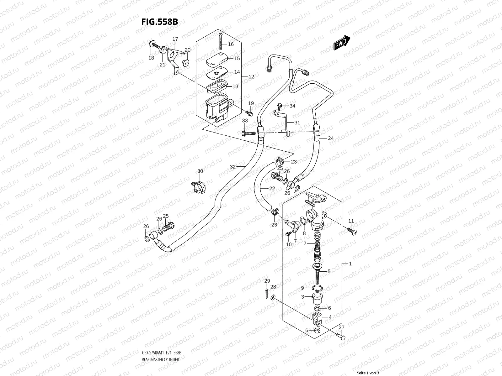 REAR BRAKE MASTER CYLINDER