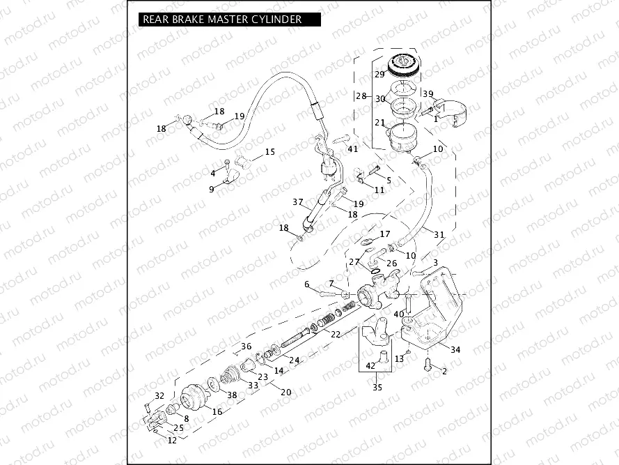 REAR BRAKE MASTER CYLINDER