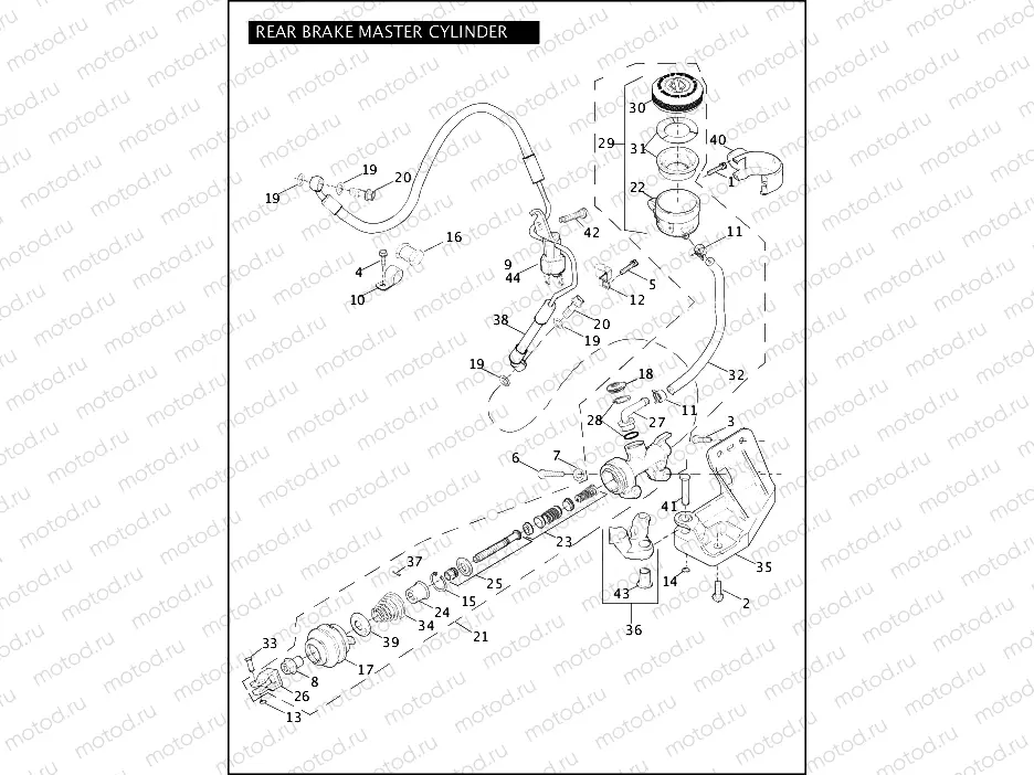 REAR BRAKE MASTER CYLINDER