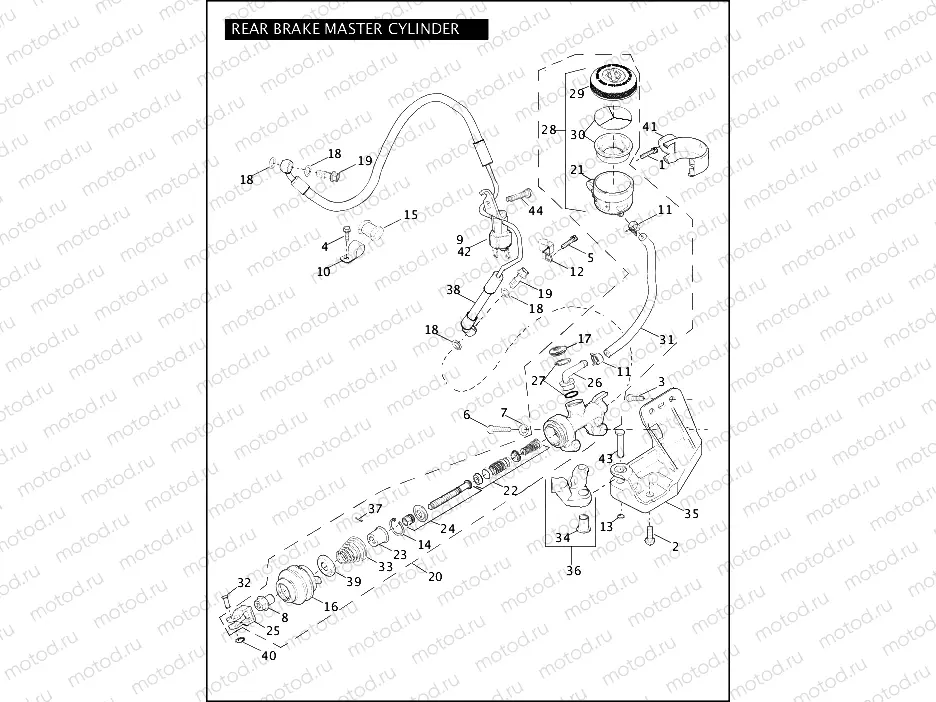 REAR BRAKE MASTER CYLINDER