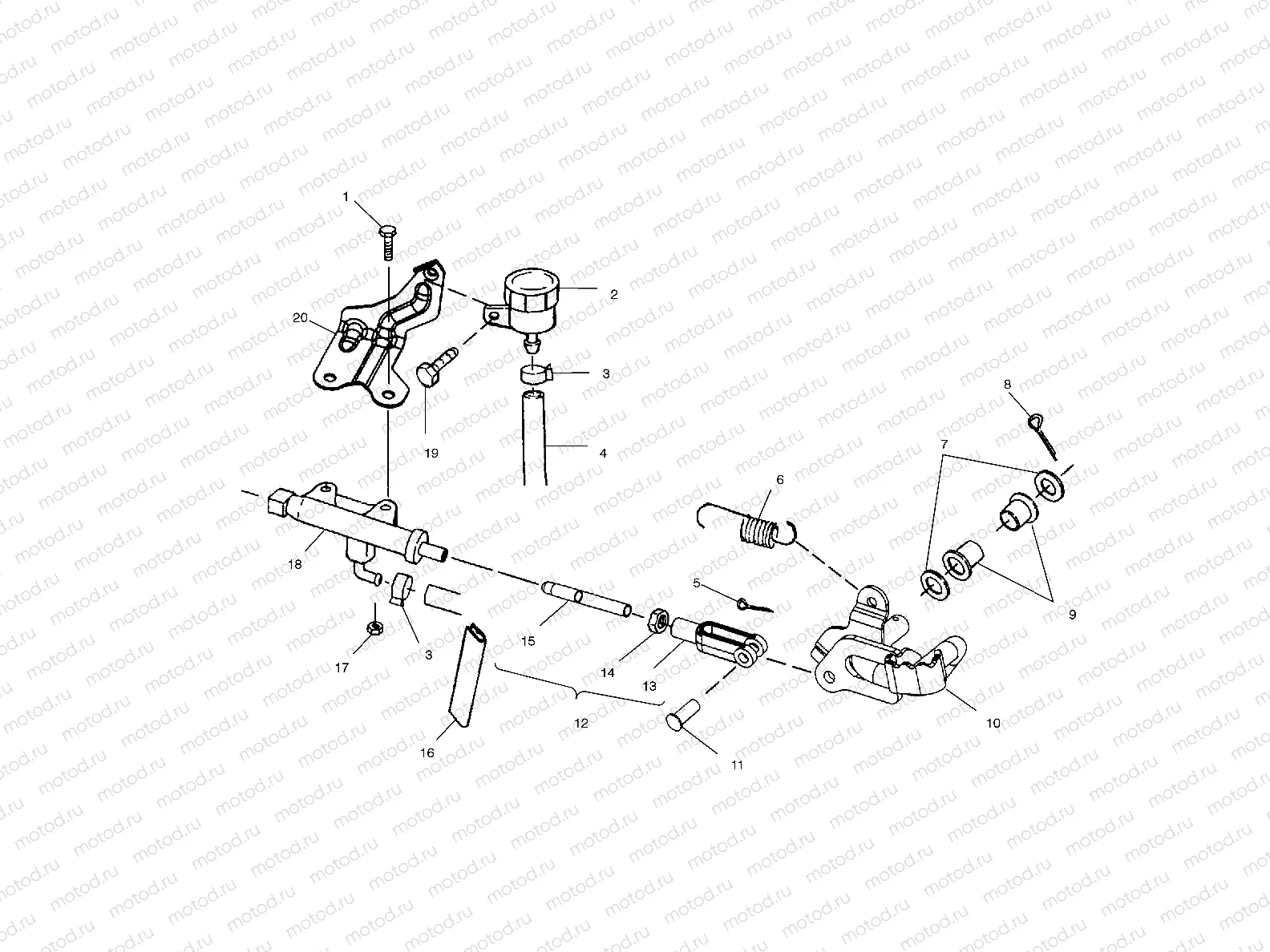 REAR BRAKE MASTER CYLINDER - A00BA25CA (4954825482B014) | REAR BRAKE MASTER CYLINDER - A00BA25CA (4954825482B014)