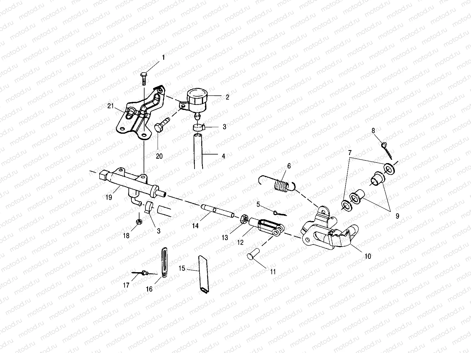 REAR BRAKE MASTER CYLINDER - A00CG38CA (4954875487C005) | REAR BRAKE MASTER CYLINDER - A00CG38CA (4954875487C005)