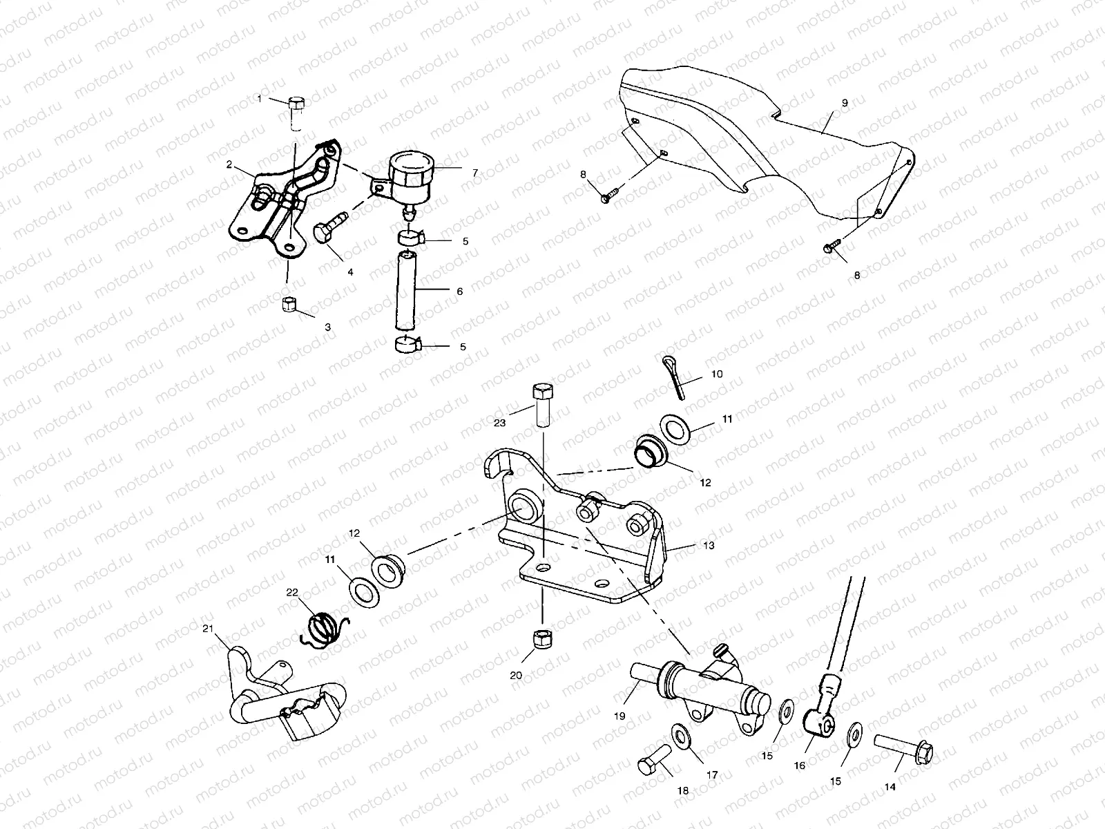 REAR BRAKE MASTER CYLINDER - A02BA25CA/CB/CD (4969896989B04) | REAR BRAKE MASTER CYLINDER - A02BA25CA/CB/CD (4969896989B04)