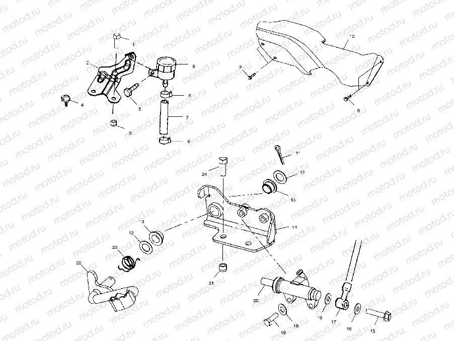 REAR BRAKE MASTER CYLINDER - A02BA50AA/AB (4969976997B13) | REAR BRAKE MASTER CYLINDER - A02BA50AA/AB (4969976997B13)