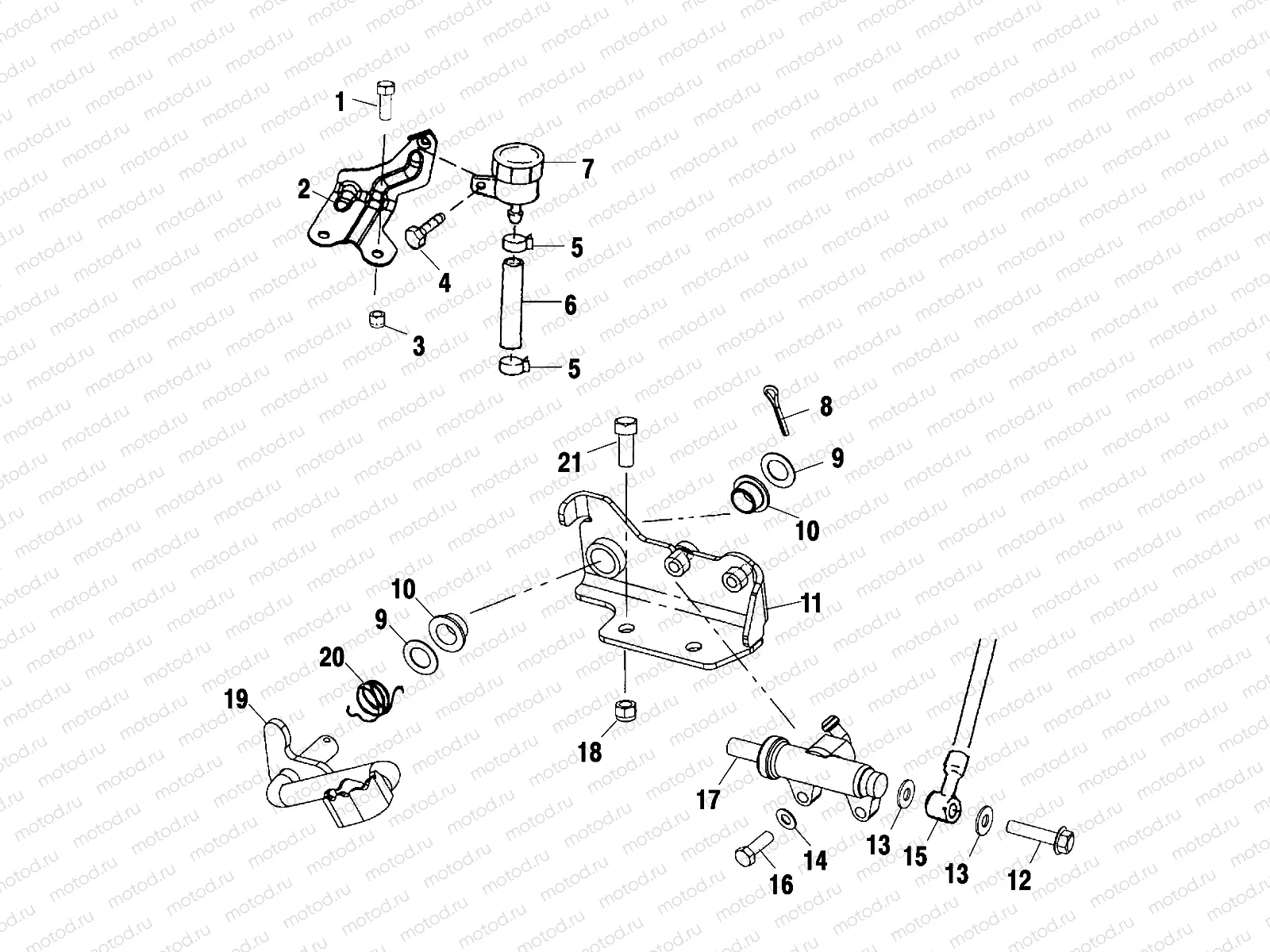 REAR BRAKE MASTER CYLINDER - A02BG50AA/AC (4970027002B12) | REAR BRAKE MASTER CYLINDER - A02BG50AA/AC (4970027002B12)