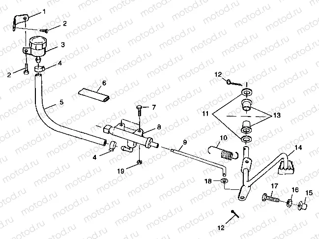 REAR BRAKE MASTER CYLINDER - A99BG38CA (4949664966c003) | REAR BRAKE MASTER CYLINDER - A99BG38CA (4949664966c003)