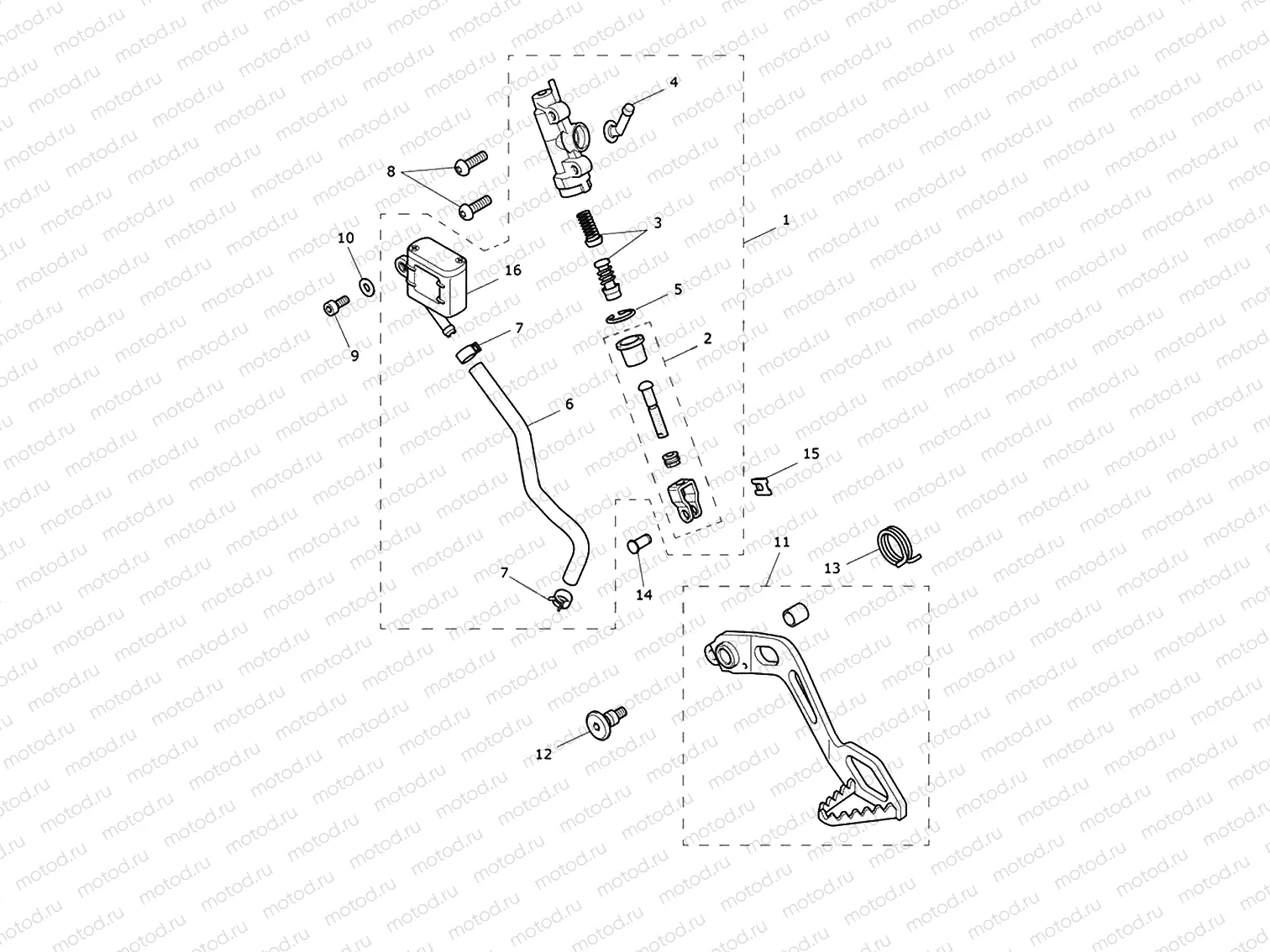 Rear Brake Master Cylinder Assy