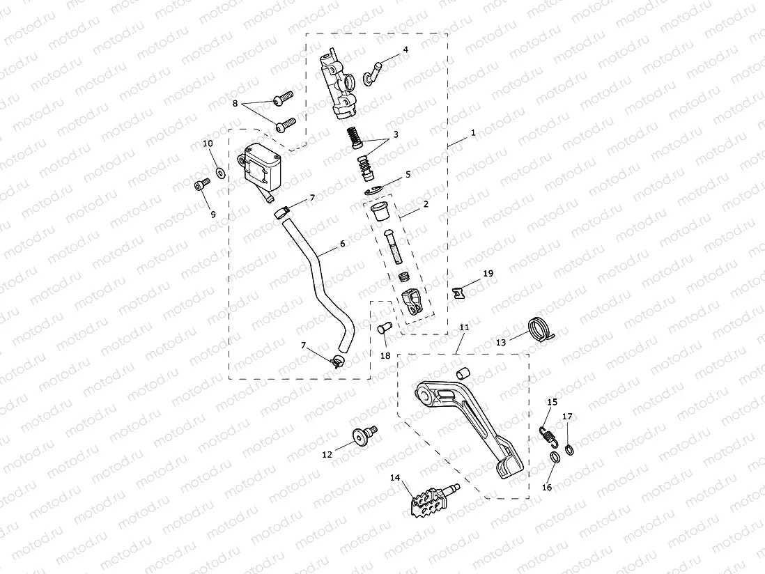 Rear Brake Master Cylinder, Rese