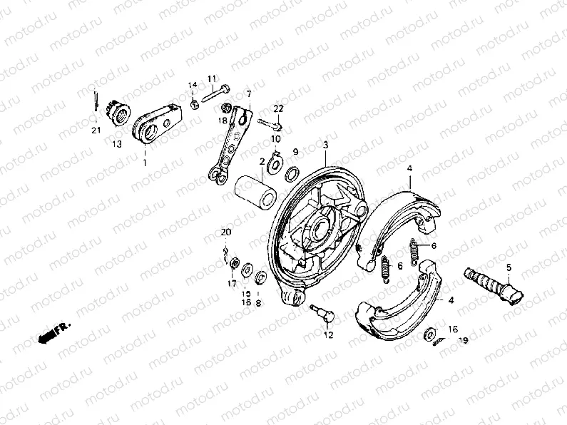 Rear brake panel